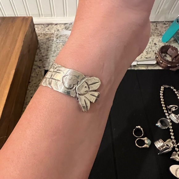 Bill Kirkham Agate Sterling Silver Cuff Bracelet - Picture 2 of 9